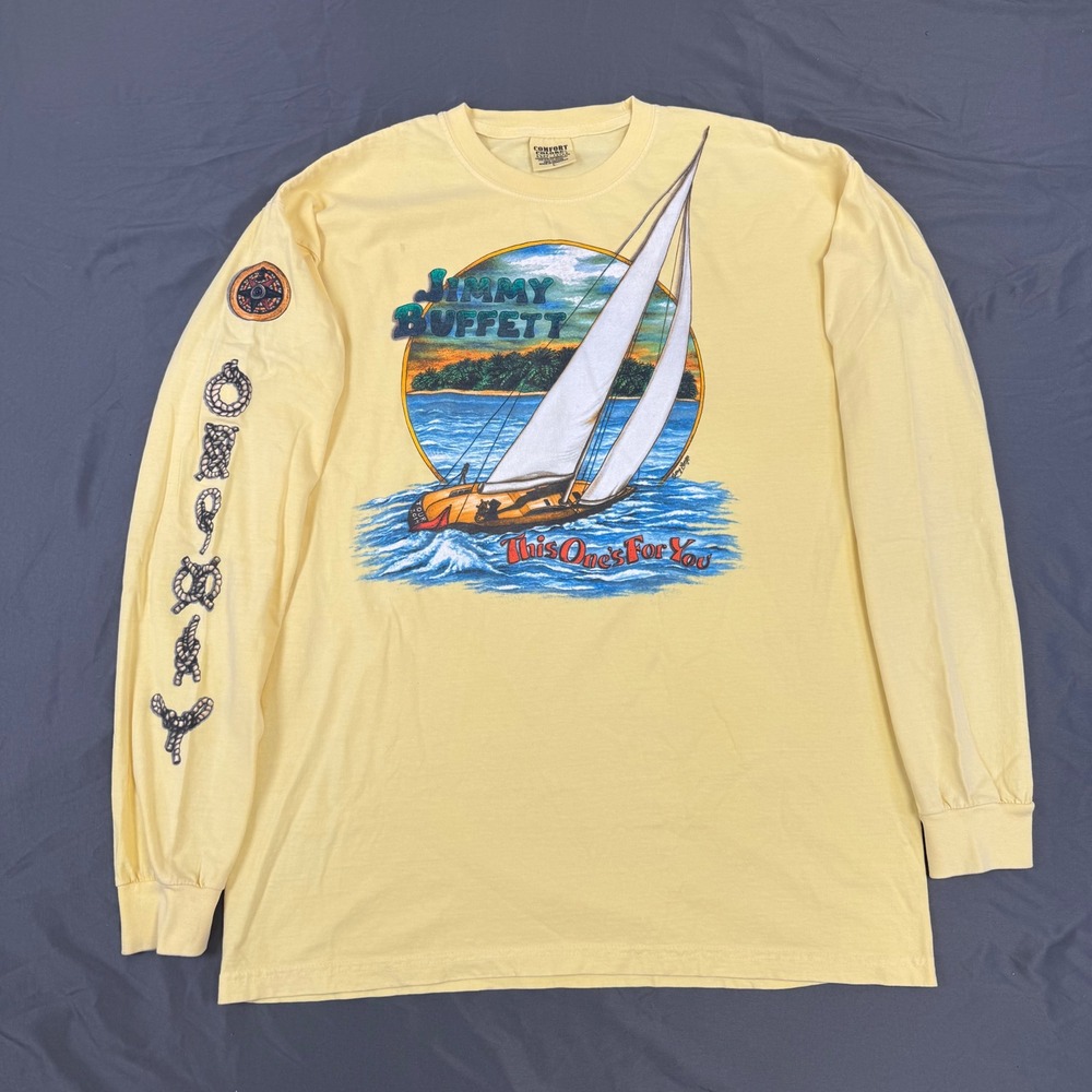 Jimmy Buffett 2014 This Ones For You Tour Long Sleeve Shirt Comfort Colors L